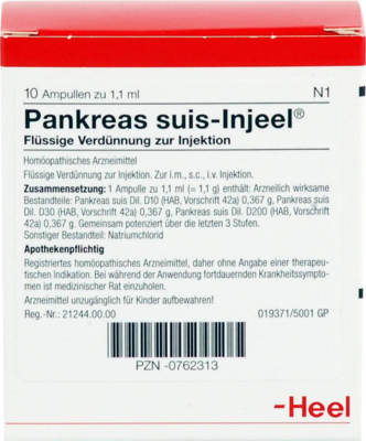 PANKREAS SUIS Injeel Ampullen