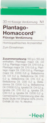 PLANTAGO HOMACCORD Tropfen